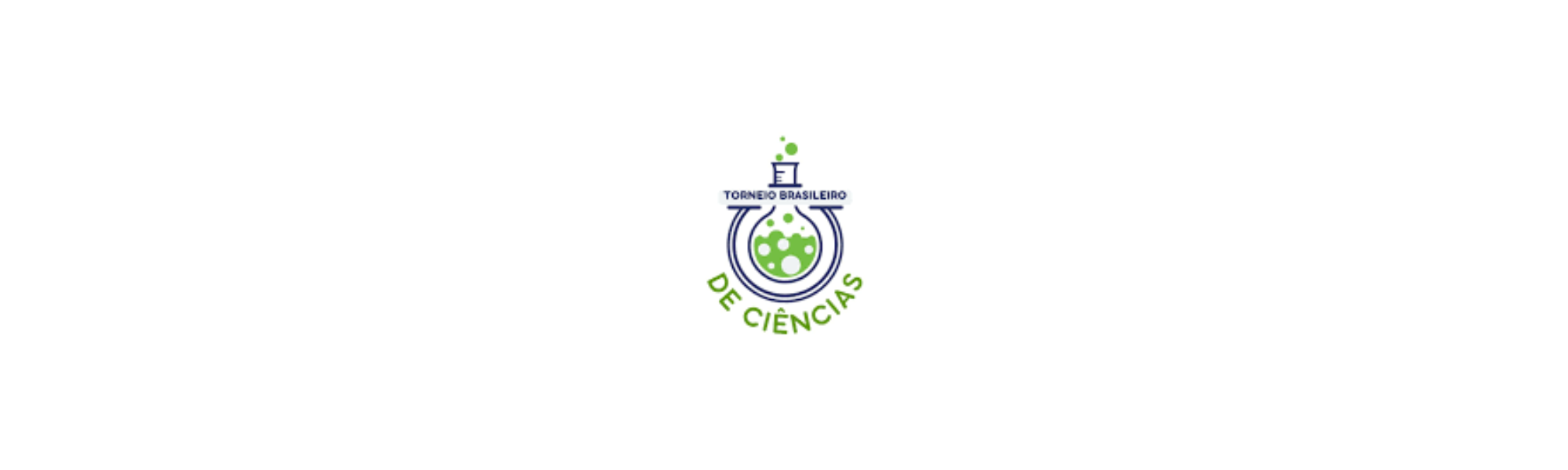 Logotipo do "Torneio Brasileiro de Ciências" com um balão de fundo redondo e verde borbulhante.